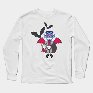 Vampire Kid Vector Illustration Long Sleeve T-Shirt